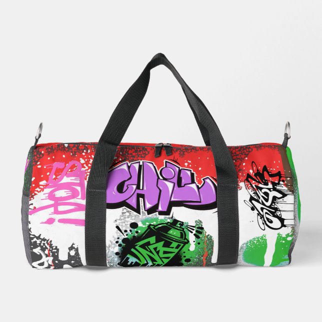 Chill Modern Graffiti Spray Malerei Streetart Duffle Bag (Rückseite)