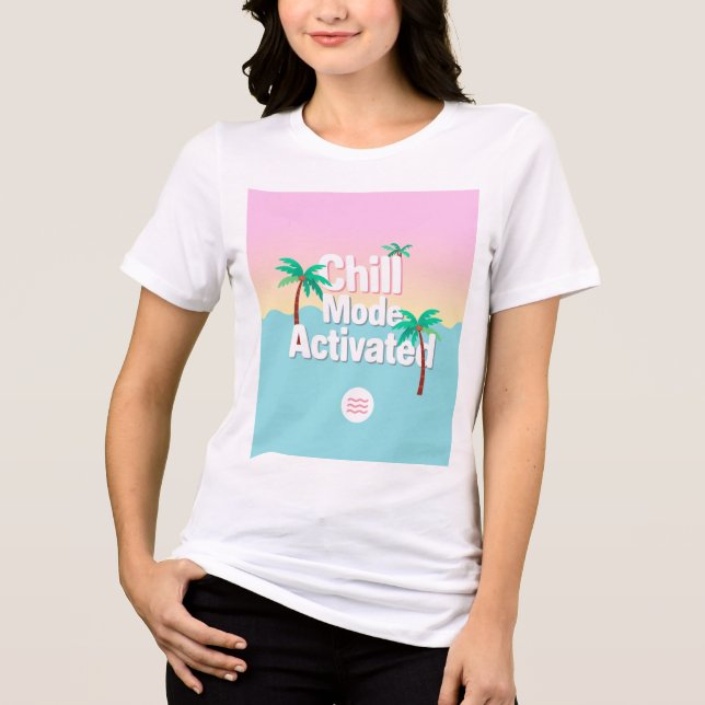 Chill-Modus aktiviert Tri-Blend Shirt (Vorderseite)