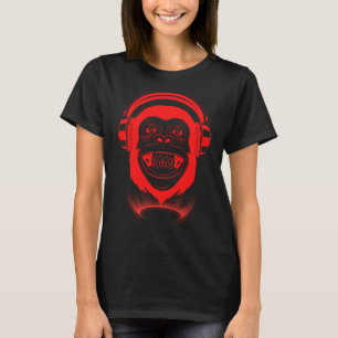 Chill Monkey modische Affen Music Gaming Angesagt T-Shirt