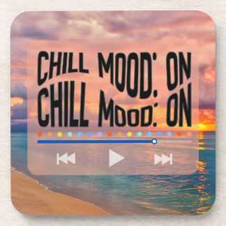 Chill Mood On Retro Beach Art Getränkeuntersetzer