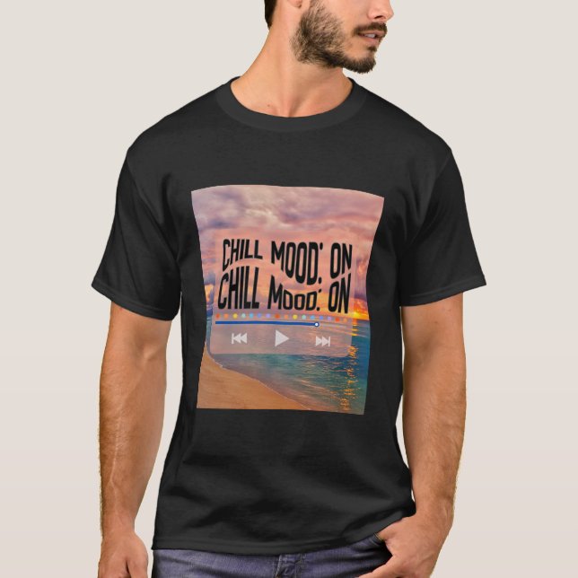 Chill Mood On Retro Beach Art T-Shirt (Vorderseite)
