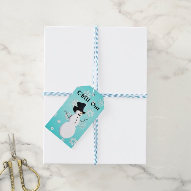 "Chill Out Gift"-Tag Geschenkanhänger (Mit Garn)