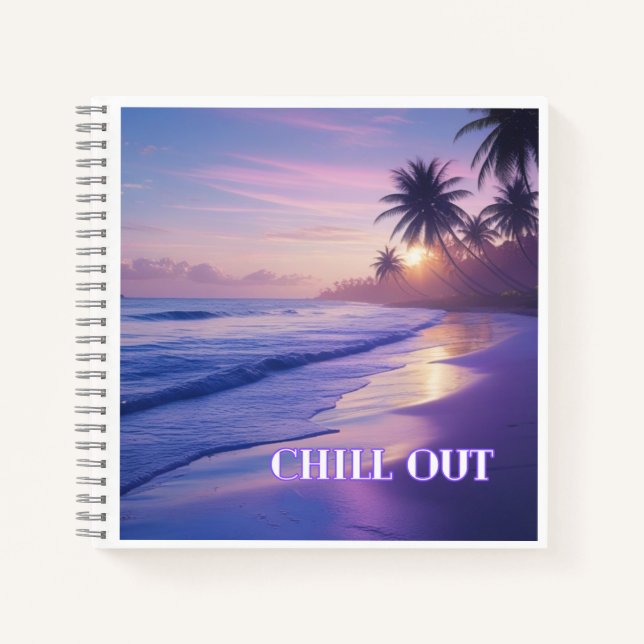 Chill Out & Rise - Sunrise Journal für Ocean Lover Notizbuch (Vorderseite)