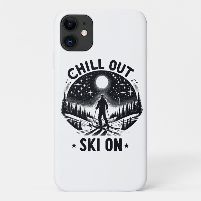 Chill out Ski on on Case-Mate iPhone Hülle (Rückseite)