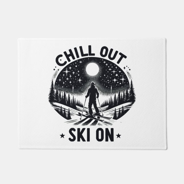 Chill out Ski on on Fußmatte (Vorderseite)