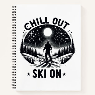 Chill out Ski on on Notizbuch
