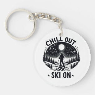 Chill out Ski on Schlüsselanhänger