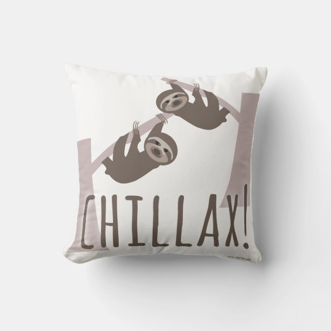 Chill Out Sloth Kissen (Vorderseite)