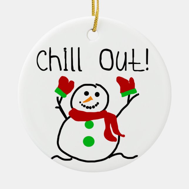 Chill Out Snowman Keepake Ornament (Vorne)