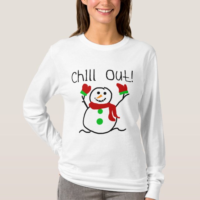 Chill Out Snowman Tshirts und Geschenke (Vorderseite)