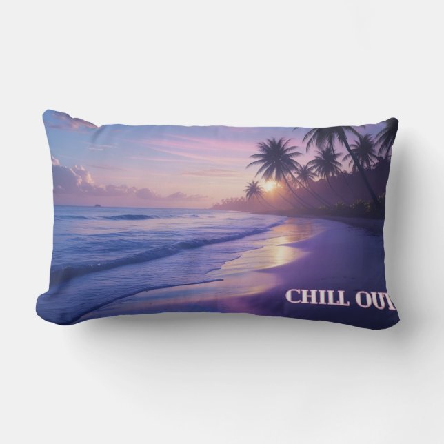 Chill Out Sunrise Kissen - Einatmen, Gutes tun! (Vorderseite)