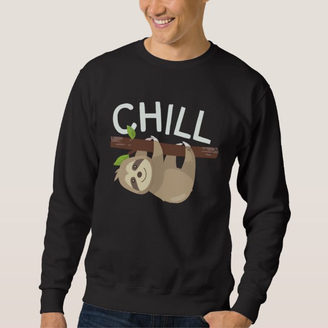 Chill Outfit Lazy Sloth  Relaxing Sweatshirt (Vorderseite)