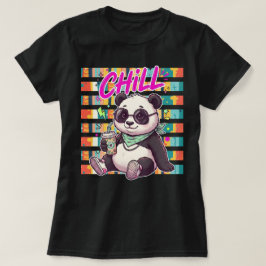 Chill-Panda-Bär-Sonnenbrille-Sommer-Grafik-T-Shirt T-Shirt