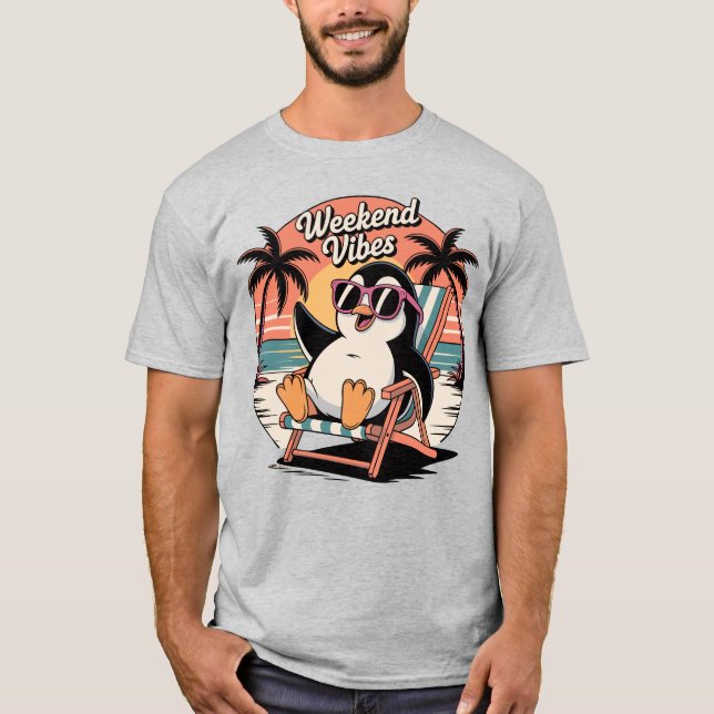 Chill Penguin - Weekend Vibes T-Shirt (Vorderseite)