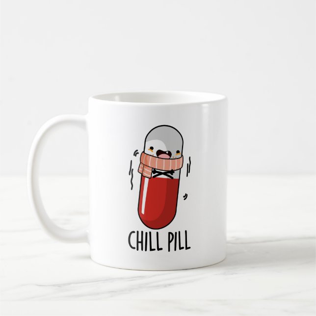 Chill Pill Funny Freezing Medicine Pub Kaffeetasse (Links)