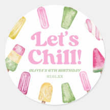 Chill Pink Retro Popsicle Birthday Party