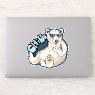 Chill Polar Bear Aufkleber