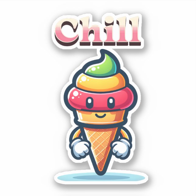Chill Rainbow Sherbet Aufkleber (Vorderseite)