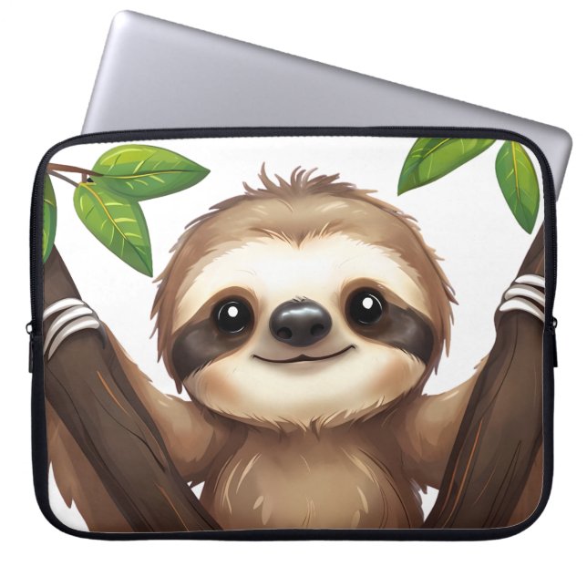 Chill Sloth Laptop Schlauch - Niedlich Anti-Hustle Laptopschutzhülle (Vorderseite)