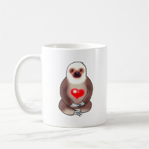 Chill Sloth mit leuchtendem Herzen Kaffeetasse