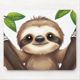 Chill Sloth Mousepad - Niedliche Schreibtischstimm