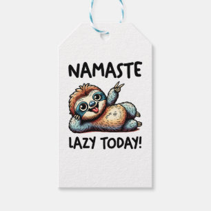 Chill Sloth Namaste Lazy Vibes Geschenkanhänger