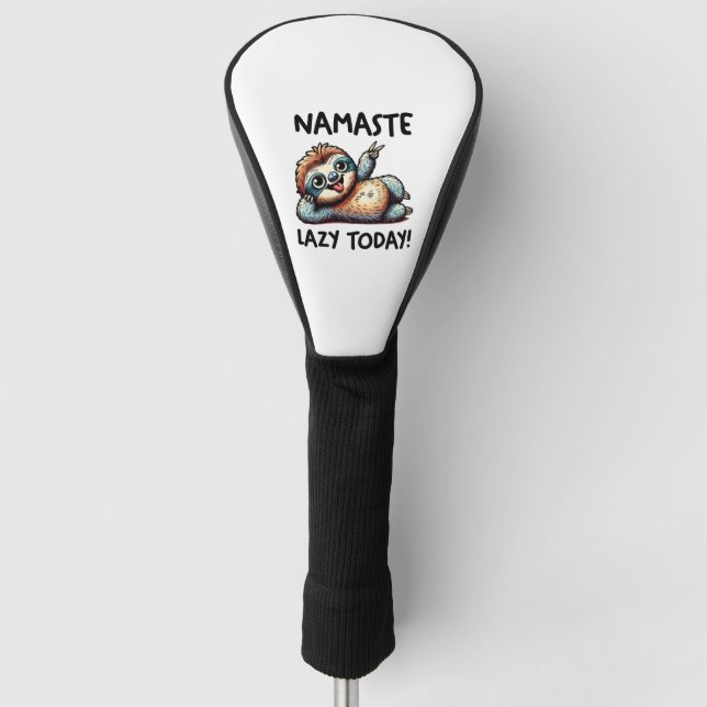 Chill Sloth Namaste Lazy Vibes Golf Headcover (Vorderseite)