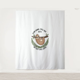 Chill Sloth, USA Animal Wandteppich