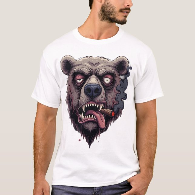 Chill Smokey Bär Vibes T-Shirt (Vorderseite)