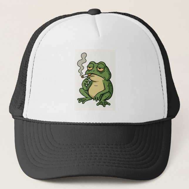 Chill Smoking Frog  Truckerkappe (Vorderseite)