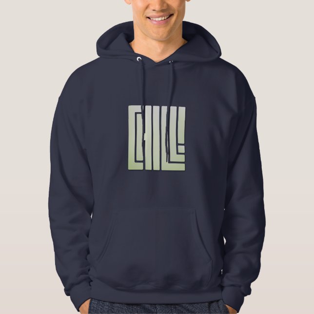 Chill - Soft Green on Blue Edition Hoodie (Vorderseite)