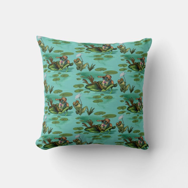 Chill Summer Frogs Kissen (Vorderseite)