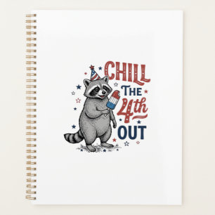 Chill The 4th Out Waschbär Patriotisches Shirt-Des Planer