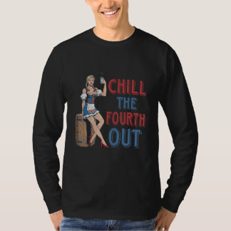 Chill The Fourth Out Cowgirl Western Happy 4th Of T-Shirt