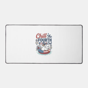 Chill The Fourth Out Patrioten-Ente Vektor-Shirt_1 Schreibtischunterlage
