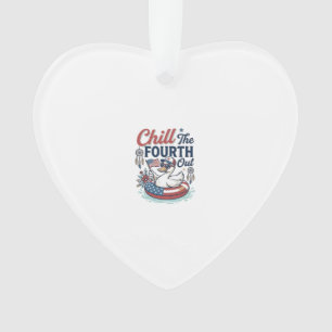 Chill The Fourth Out Patrioten-Enten-Vektor-Shirt_ Ornament