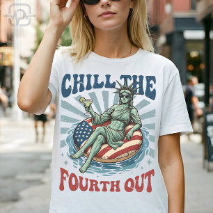 Chill The Fourth Out Statue of Liberty Margarita T-Shirt