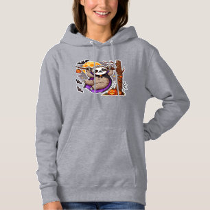 Chill Thrills Halloween Faultier Oversized T-Shirt Hoodie