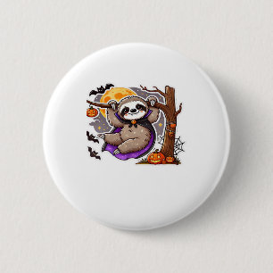 Chill Thrills Halloween Sloth Oversifizierter T -  Button