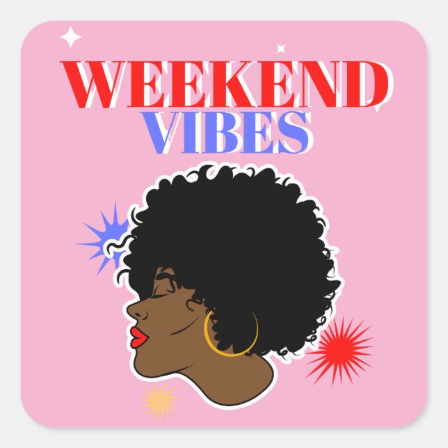 Chill up quadratischer aufkleber (Vorderseite)