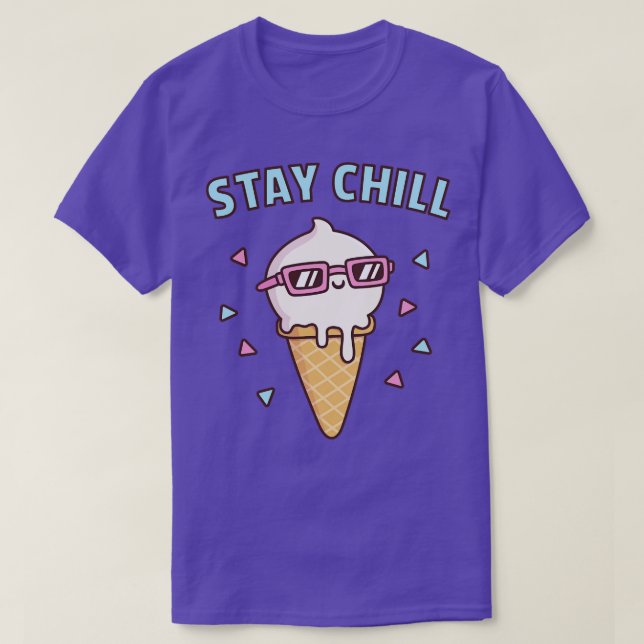 Chill Vanilla Ice bleibe mit Sonnenbrille T-Shirt (Design vorne)
