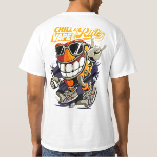"Chill Vape Rider: Urban Cool T - Shirt Design"