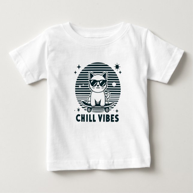 Chill Vibes Baby Cool Graphic Jersey T-Shirt (Vorderseite)