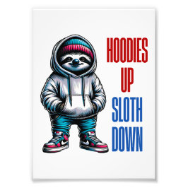 Chill Vibes Hoodie Sloth Streetwear Fotodruck