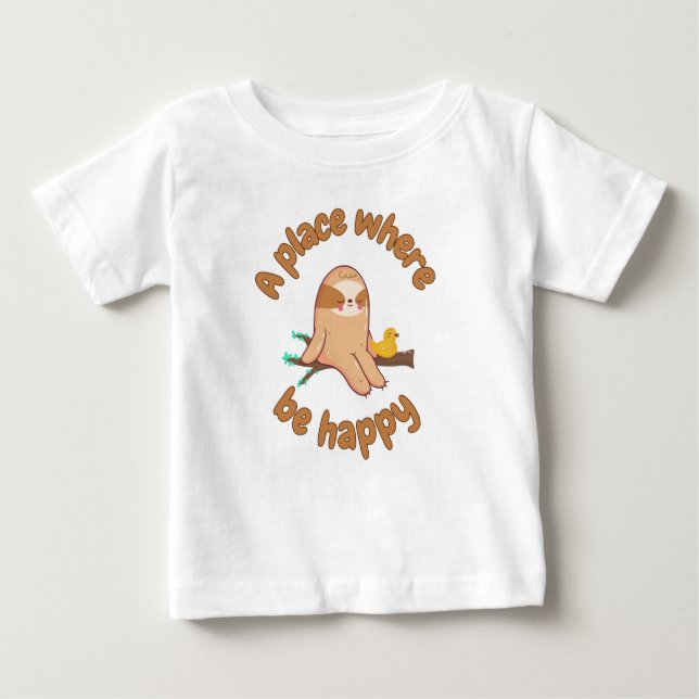 Chill Vibes: Sloth Life Goals! Baby T-shirt (Vorderseite)