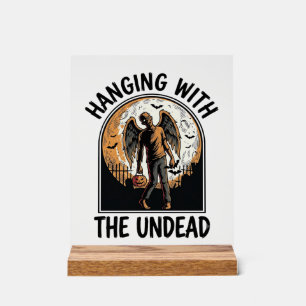Chill Zombie-Shirt Vintage-Halloween-Grafik_1 Acrylschild
