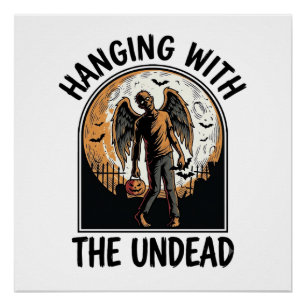 Chill Zombie-Shirt Vintage-Halloween-Grafik_1 Poster