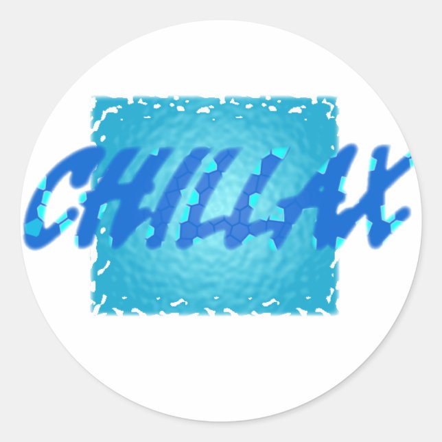 chillax runder aufkleber (Vorderseite)