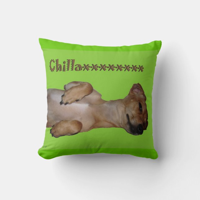 Chillaxin Chiweenie lumbales Wurfs-Kissen Kissen (Vorderseite)