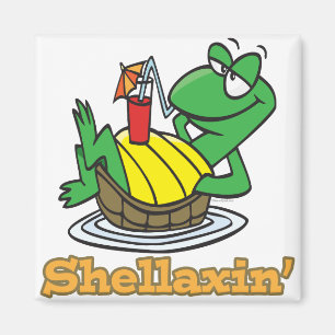 chillaxin shellaxin chill entspannend süße Schildk Magnet